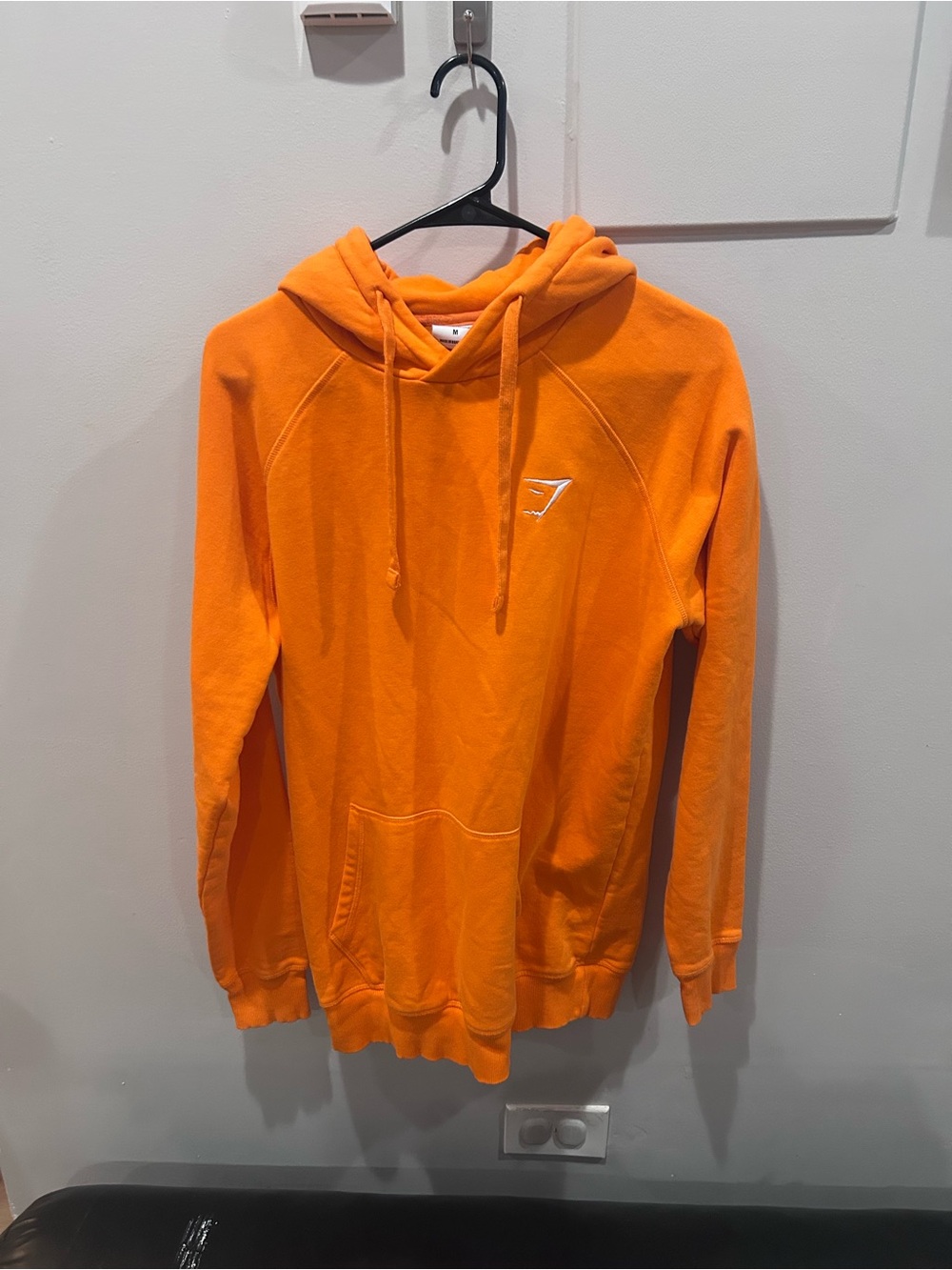 Unisex Orange GymShark Cotton Sweater Casual Hoodie Sportswear Size Medium